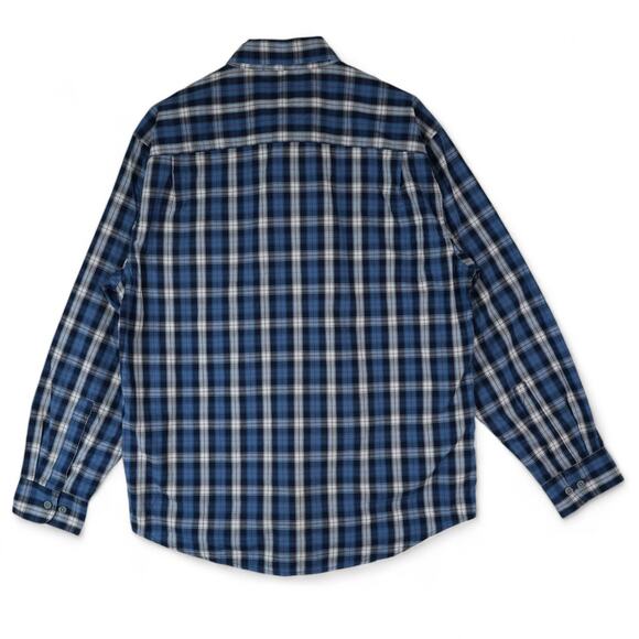 Wolverine Shirt Mens Large Blue Plaid Long Sleeve Button Down Cotton Blend - Picture 3 of 10
